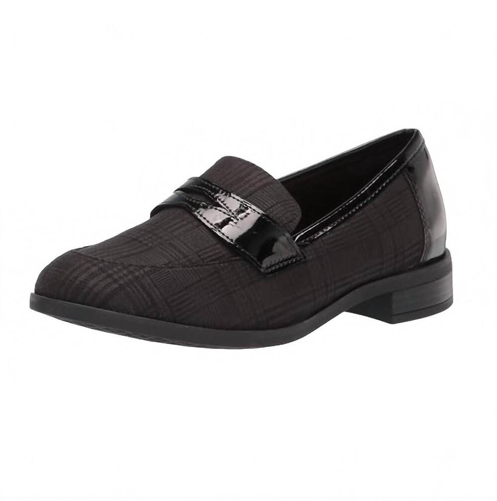 NEW CLARKS women's trish rose slip-on shoes in black interest
